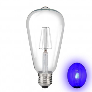 Лампа светодиодная ST64 E27 W4 Синий