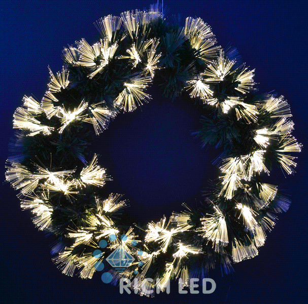 Рождественский светодиодный венок Rich LED хвойный, 60 см