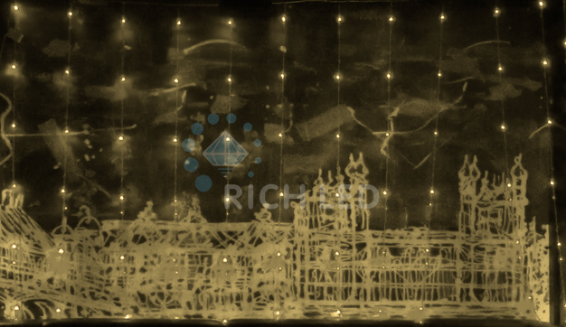 Светодиодный дождь Водопад Rich LED 3х2 м, 24 В, прозрачный провод, теплый белый