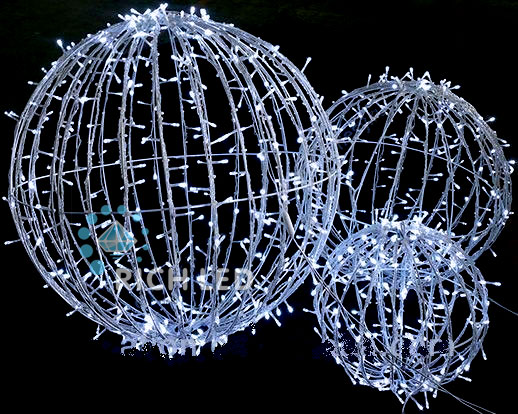 Светодиодный шар 30 см, белый